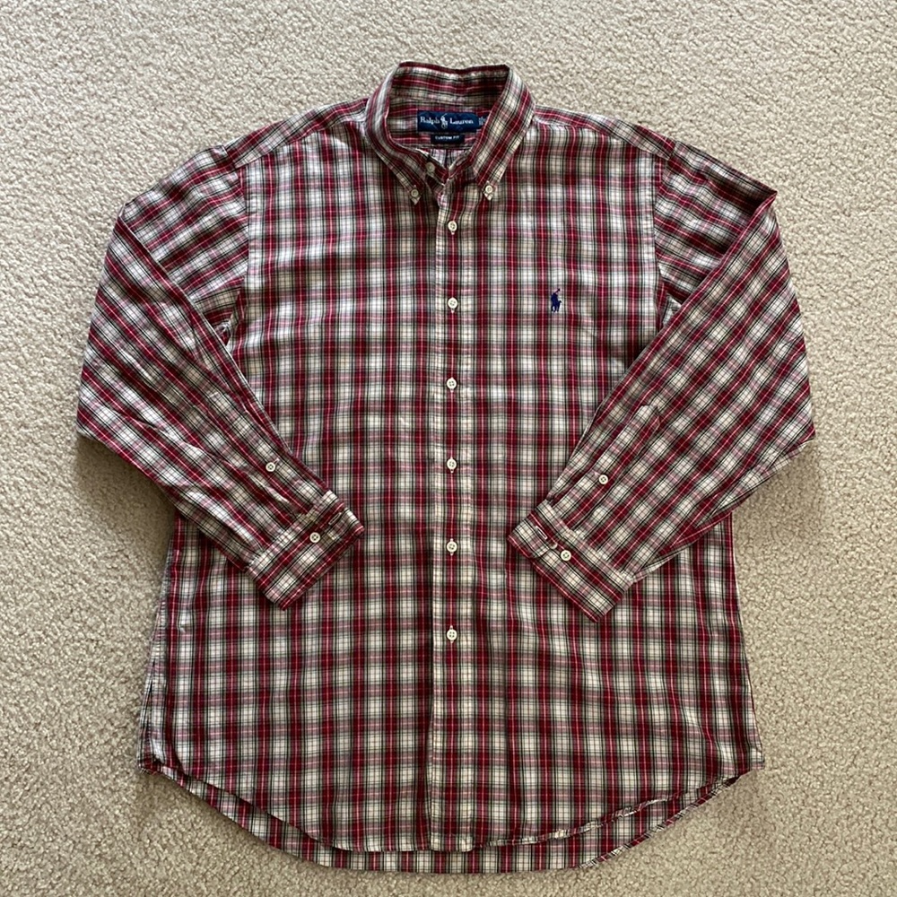 EUC Ralph Lauren plaid button down